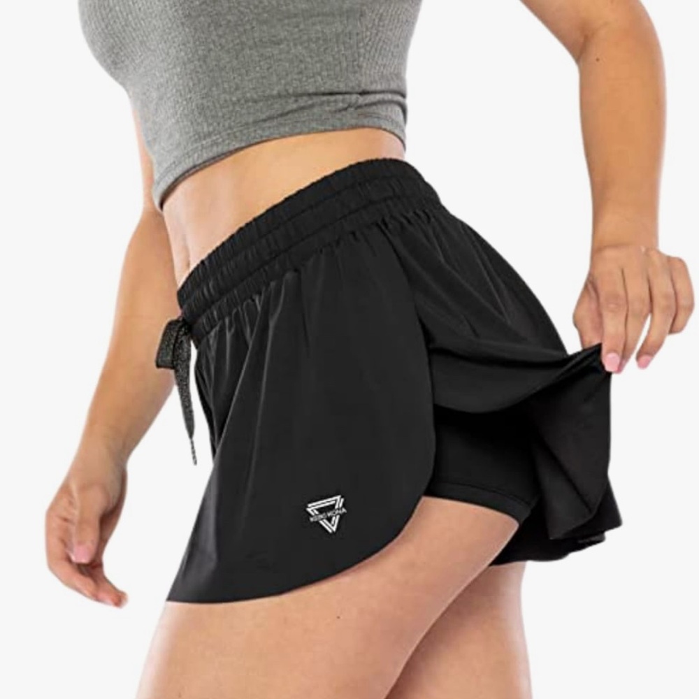 Sleek Black Women's Athletic Shorts
